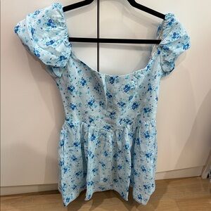 Show Me Your MuMu Sky Blue Floral Mini Dress Skort